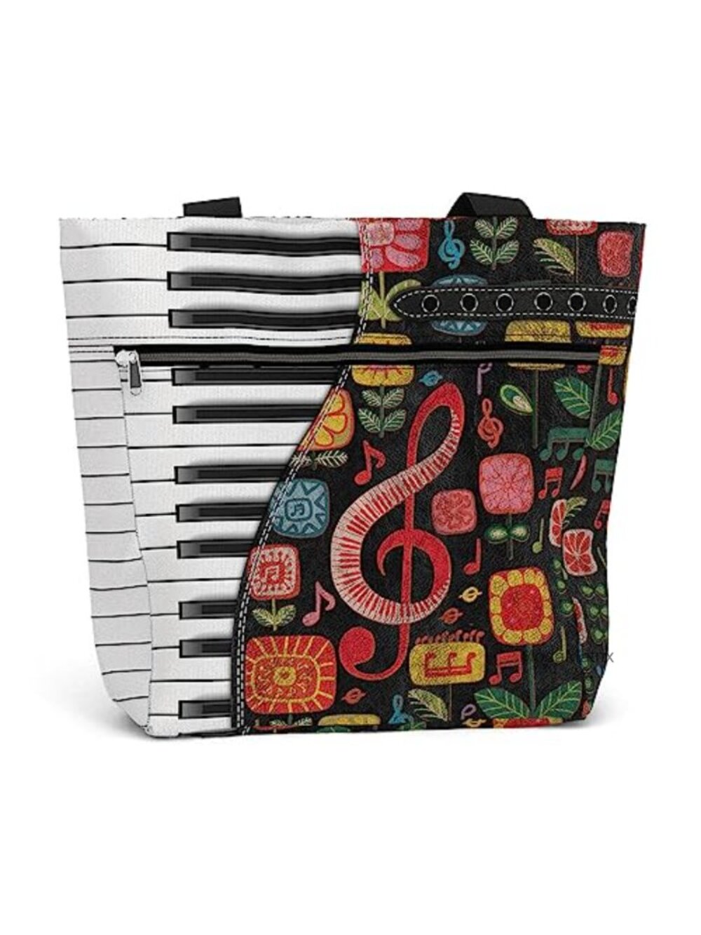 Large Water-Resistant Tote Bag with Zipper & Pockets for Work Travel